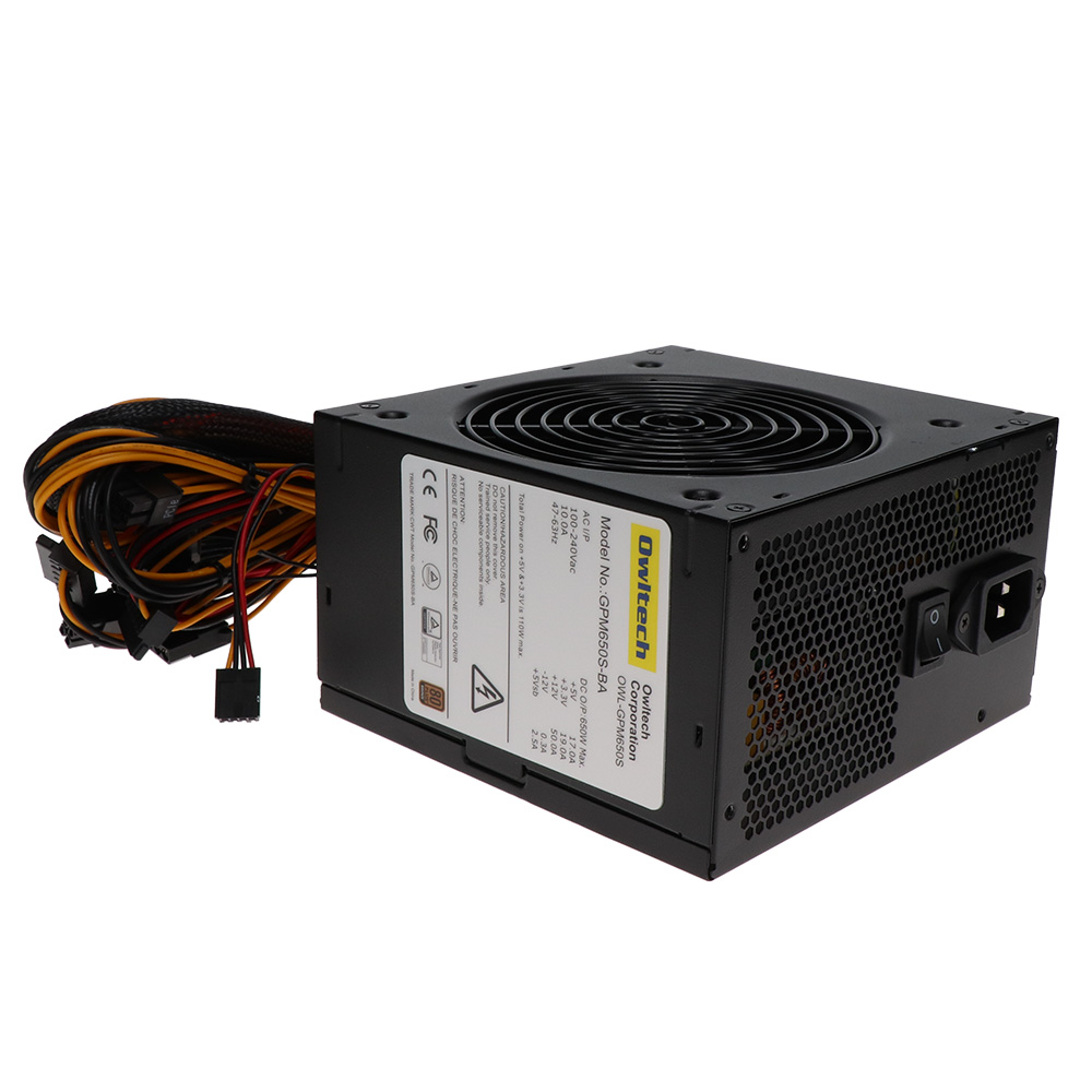 【動作確認済】PC用電源ユニット 650W■80+規格BRONZE■