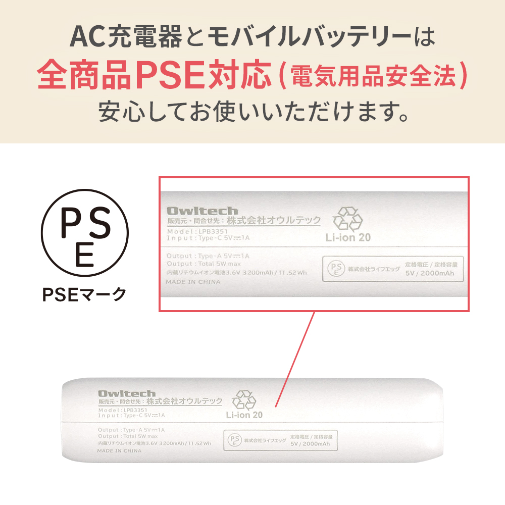 PSE適合製品