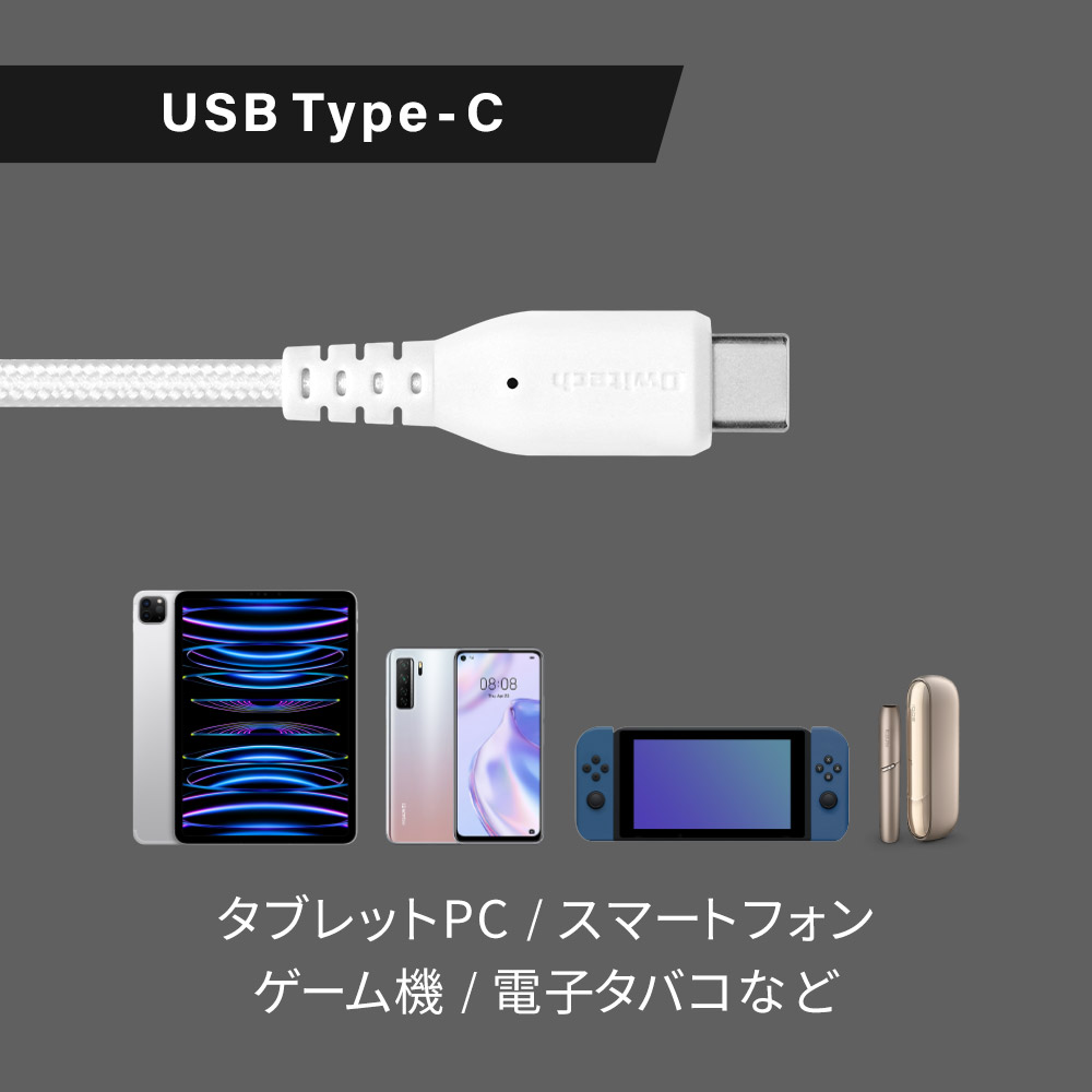 USB PD60W充電/データ転送対応
