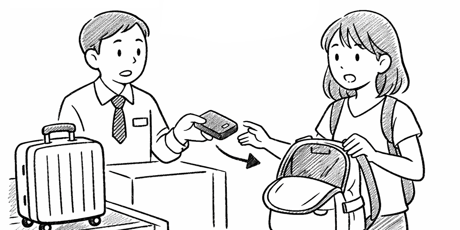 預入(受託)手荷物に入れない(必ず機内に持ち込む)