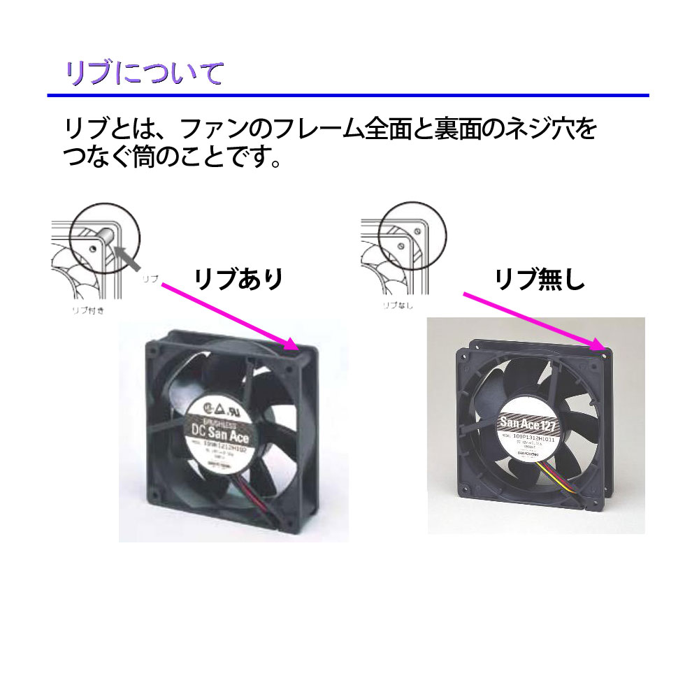 リブ無し形状を採用