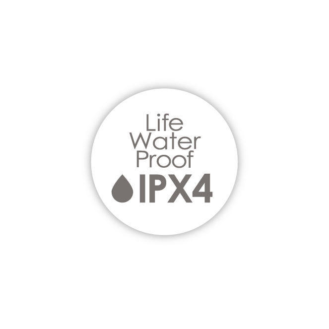 IPX4準拠の生活防水