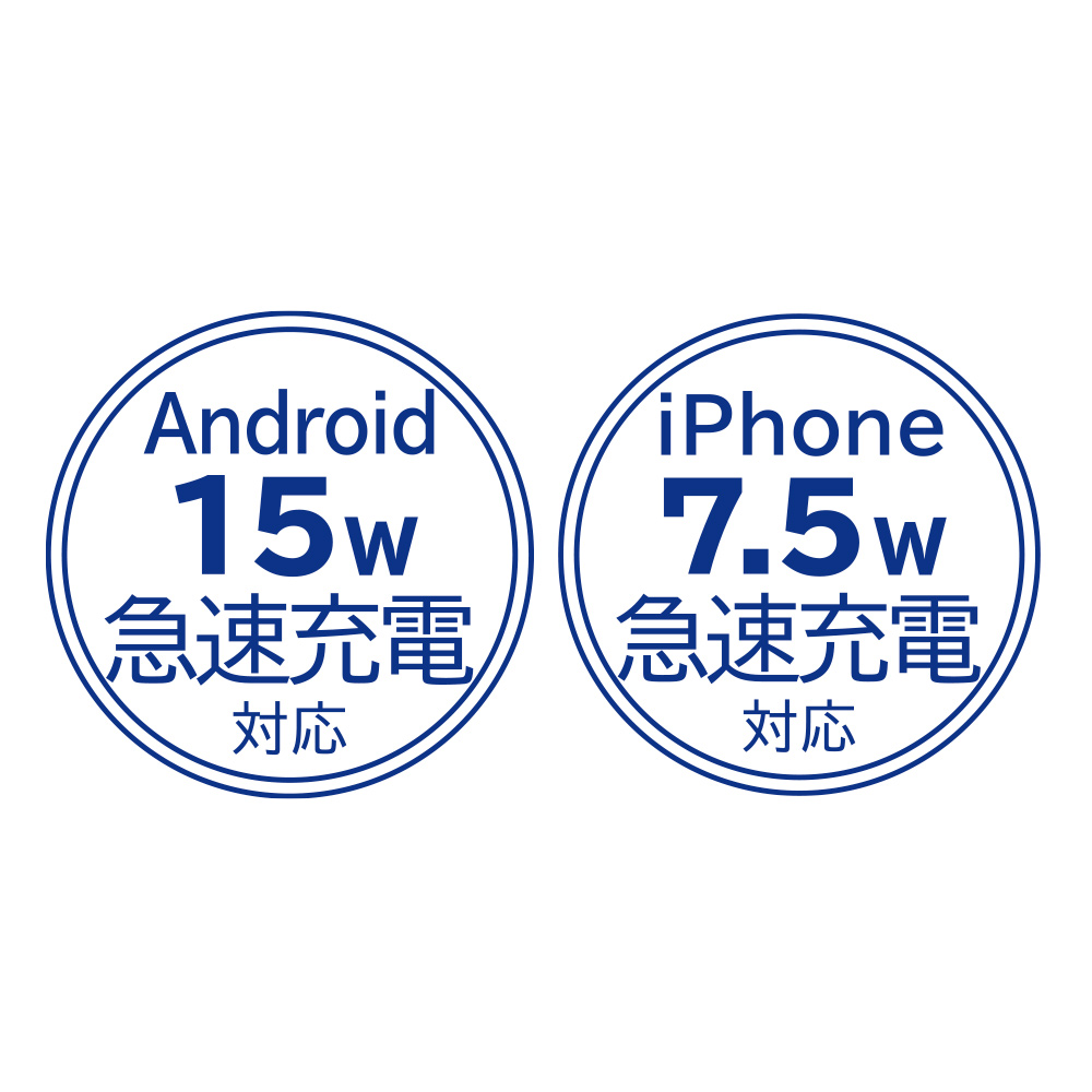 Androidの15W急速充電、iPhoneの7.5W充電にも対応