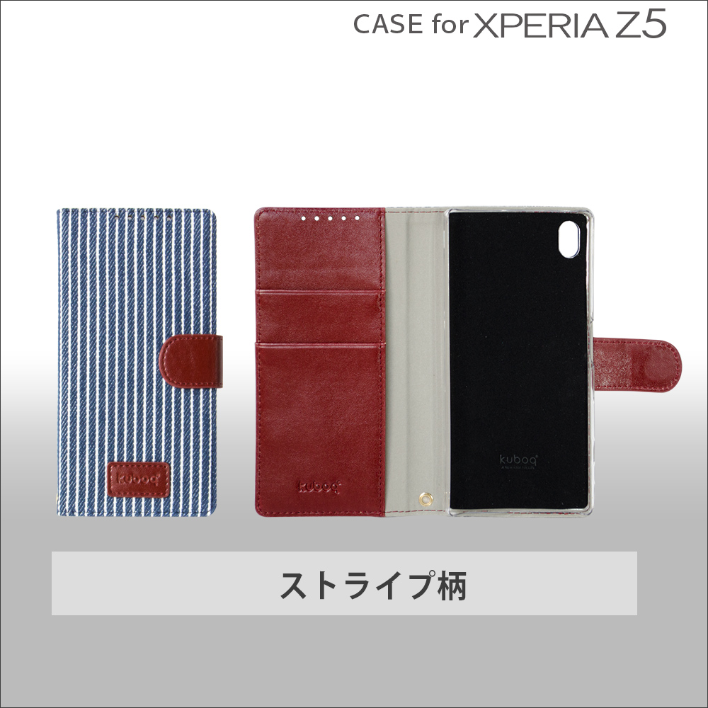 Xperia Z5用 Kuboq 手帳型ケース ストライプ Owl Cvxz503 株式会社オウルテック