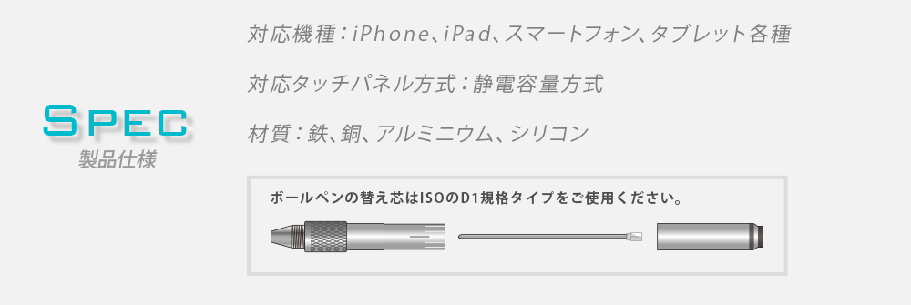 替え芯はISOのD1規格タイプをご使用ください