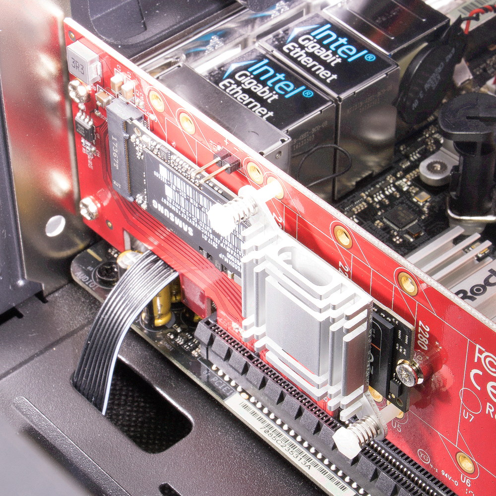 NVMe SSD 冷却用ヒートシンク付き M.2 SSD変換 PCI-Expressカード OWL 