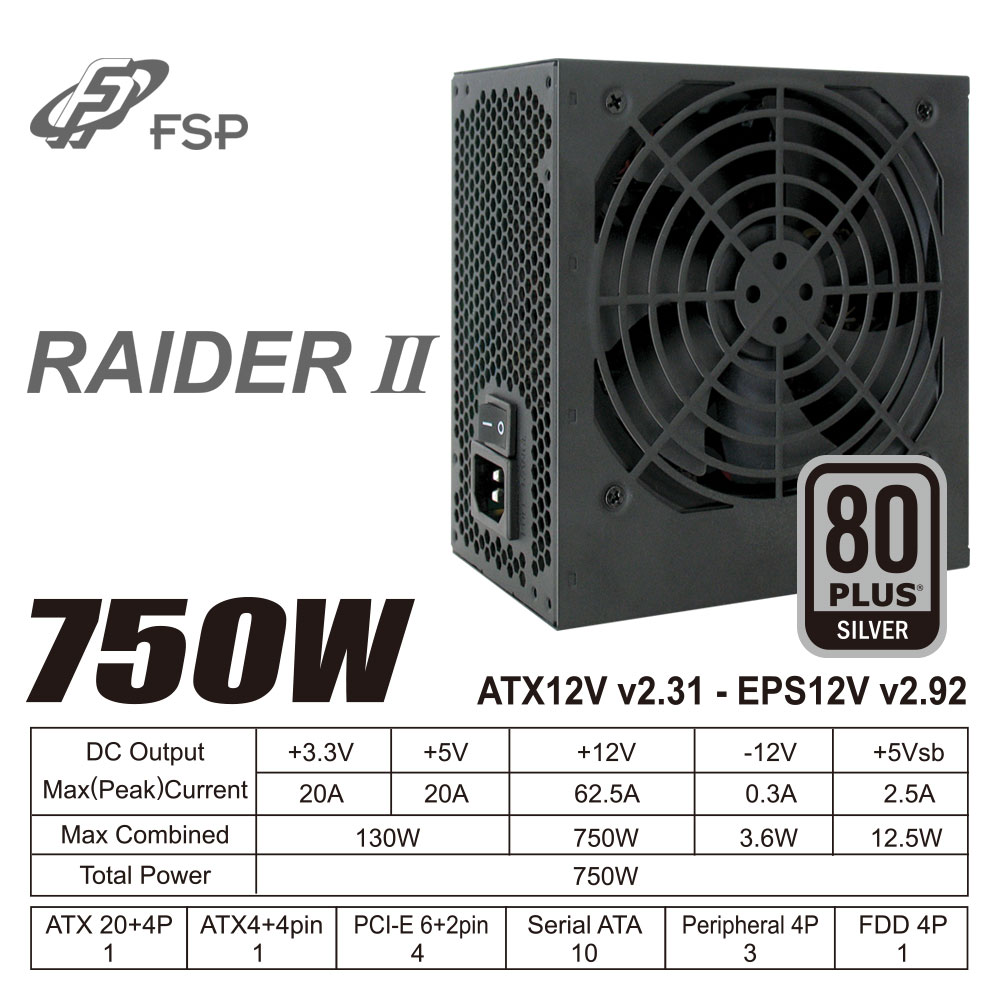 PC用 静音電源 750w RAIDER RA 750