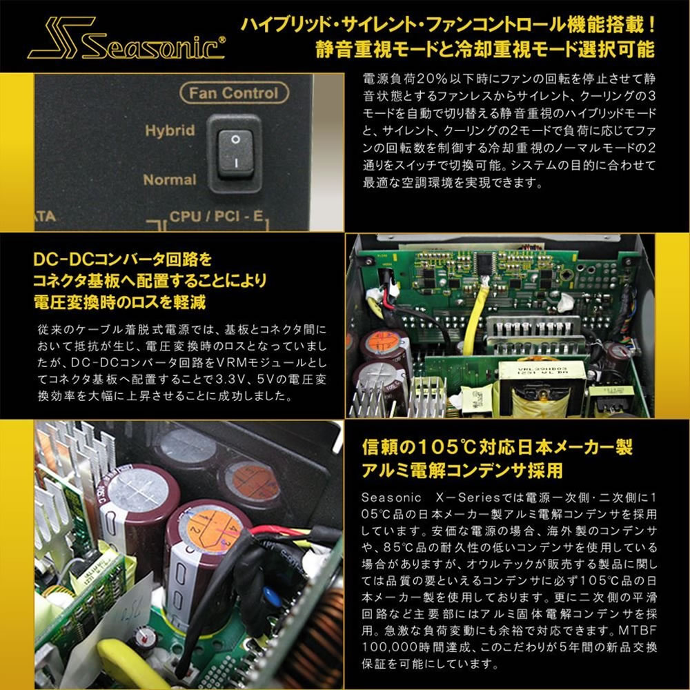 Seasonic SS-750KM X-SERIES ATX750W電源ユニット