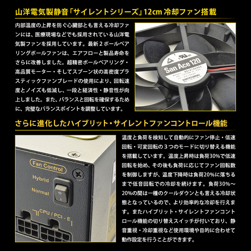 Xseries ATX 760W 80PLUS ゴールド電源